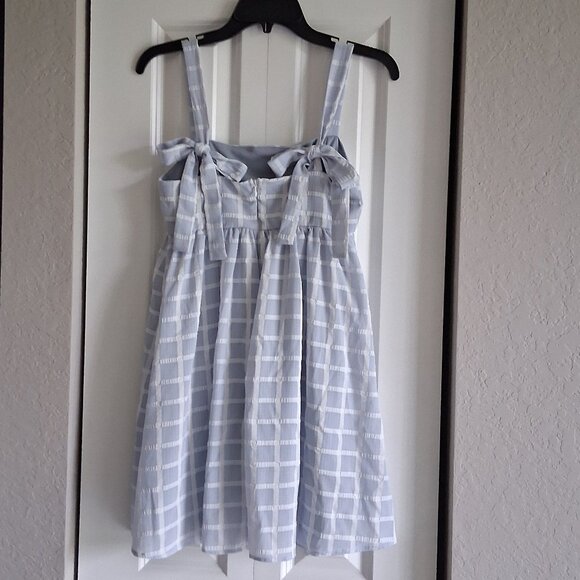 allison + kelly Light Blue & White Checkered Sundress Women's Size XS - Picture 6 of 15